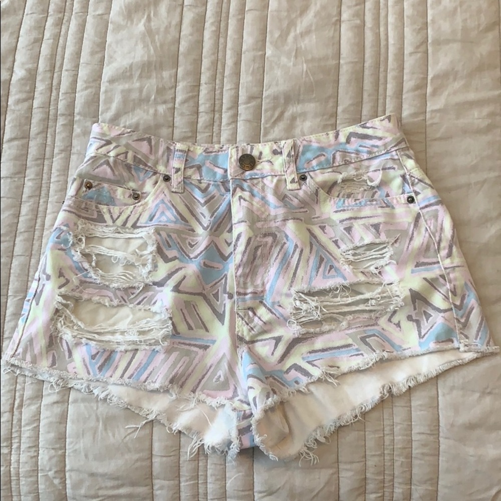 BDG distressed high rise shorts 27